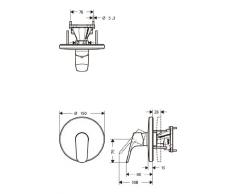 Hansgrohe Focus - Mezclador de ducha monomando empotrado