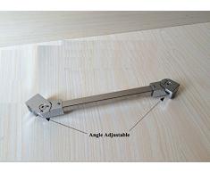 Barras de apoyo de la pared al vidrio para colocar paneles de puerta de ducha, sin marco, acero inoxidable, para vidrios de 6 mm a 10 mm de grosor de M-Home