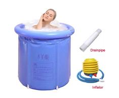 Bañera plegable para adultos Inflable del baño, más gruesa de plástico plegable for adultos Bañera de hidromasaje independiente portátil Bañera de hidromasaje bañera de hidromasaje con patas pequeñas