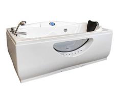 Bañera hidromasaje Bañera de esquina 170x90cm SPA Radio y LED Mod. Paris