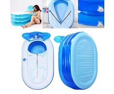 LaDicha 6.2 X 27.6 X 27.6 Pulgadas De Viaje Inflable No Tóxico Bañera Fácil Plegable De Pvc De Baño Para Adultos Bañera
