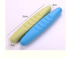 CAOLATOR Caja de Plástico Portátil Cepillo de Dientes para el Viaje (Verde)