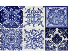 Cerames azulejos decorativos de colores de la pared Tono | azulejos cocina ceramica, para cuarto de baño y cocina, 10cm*10cm, 30 piezas por paquete