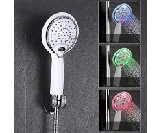 GuDoQi Rociador Ducha LED Con Sensor De Temperatura Pantalla Digital Cambio De 3 Colores Alimentado Por Agua