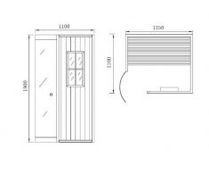 Trade-Line-Partner Combinación de Sauna y Cabina de Infrarrojos