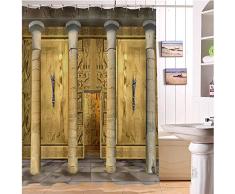 zxcyl Cortina De Ducha Antiguo Corredor Filatelia Templo Lago Nasser Egipto Cortinas De Baño Tela para Bañera Decoración para El Hogar 180 * 200 cm