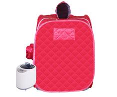 YXLONG Protección del Medio Ambiente Portátil Sauna De Vapor Plegable Sauna Infrarrojos Control Remoto,Red-Double