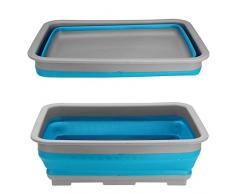 LaDicha 7L Plegable De Silicona Cuenca del Agua De Lavado Bañera Plegable Almacenamiento Mano Cesta Camping Picnic