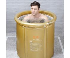Neilyn Soporte para adultos Bañera plegable Bañera inflable portátil Baño de sauna doble uso Espesar barril de baño de plástico Bañera Bañera inflable simple Barril de baño Niños Piscina inflable del bebé ( Color : A )