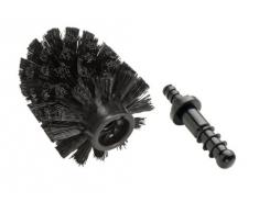 Wenko 15818100 - Repuesto de escobilla para baño (plástico, 7,5 cm), color negro