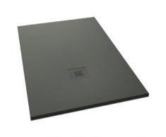 Plato ducha resina textura pizarra "Slate". 70x120cm. Gris oscuro Ral. 7016