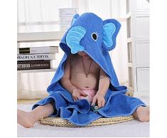 Toalla con capucha para bebés, Chickwin Manta de algodón Toallita de lujo Cómodas y largas Toallas de baño para recién nacidos Infantes Niños pequeños Niños y niñas (Azul)