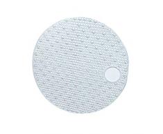 GUOCU Alfombra De Ducha Redondo Antideslizante Alfombrilla De Baño para Baño Y Ducha Blanco 55CM