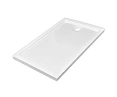 vidaXL Plato Ducha Rectangular Antideslizante ABS Blanco 70x120 cm Placa Baño