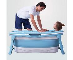 Bañera, hogar bañera plegable, sentarse en la tina de baño de tamaño completo, bañera de adultos, tina de baño de un metro de bañera plegable de tres (Color : A)
