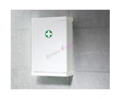 Gedy 80350200000 Armario Botiquín con Llave, Blanco, 12.5x25x39.5 cm