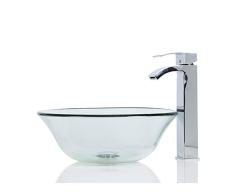 Lavabo redondo de cristal + desagüe gratis