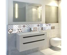 Ambiance-Live Cuadros de Cemento Adhesivos para Pared – Azulejos – 20 x 20 cm – 24 Piezas
