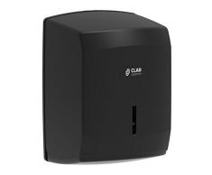 Clar Systems M1100PN Dispensador de Papel Mecha, Acabado Soft Touch, Negro
