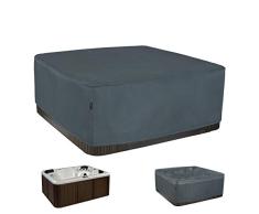 Cubierta de spa Rectangular para todo clima, Funda para Bañera de Hidromasaje Cubierta SPA, protección contra el viento, protección UV 230W*230D*85H cm