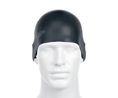 Speedo Plain Moulded - Gorro de natación, tamaño único, color negro