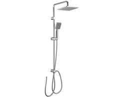 ONECE Columna de Ducha sin Grifo Conjunto de Ducha con Cuadrado Ducha de Alcachofa, Cromo Sistema de Ducha con Diverter Ducha de Lluvia