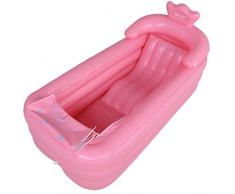 Bañera Plegable, Bañera De Aire De Sauna Plegable para Adultos, Baño De Vapor Permeable Al Aire Espesado, Bañera Doble, 2 Colores GAOFENG (Color : Pink, Size : 165cm*85cm*80cm)
