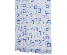 Ridder 130380 Retro - Cortina de ducha con estampado (180 x 200 cm), color blanco y azul