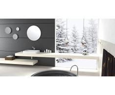 ITALY SOPORTES VE.CA-LAVABO SOBRE LA MEDIDA, 100% MADE IN ITALY RESISTENTE AL AGUA INCLUYE SOPORTE DE DESAPARICIÓN EN 6 COLORES DIFERENTES 140x40x8 cm blanco alerce