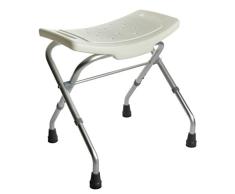OrtoPrime Taburete Baño Plegable - Silla para Ducha Ortopédica - Asiento Bañera Portátil - Banqueta Antideslizante - Taburete de Ducha para ancianos o discapacitados - Banco de Ducha