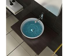 Cerámica Lavado Carcasa rígida con efecto lotus – Lavabo – Mano – Accesorio Lavado – Blanco Cerámica Lavado Carcasa