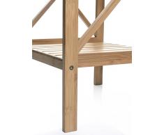 Lola Derek - Estantería de 4 baldas nórdica marrón de bambú para baño Sol Naciente