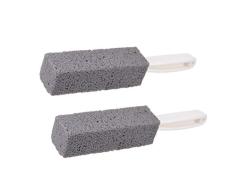 SIVENKE - 2 piezas de piedra pómez de limpieza con mango, piedra de limpieza para barbacoa, cocina, baño, piscina, lavabo, limpieza del hogar, cuidado de los pies
