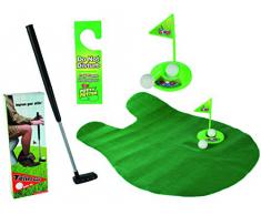 Relaxdays Set de juego de golf para el baño Juego de golf 6 piezas Felpudo