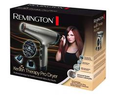 Remington Keratin Therapy - Secador de pelo iónico, motor 2200 W AC Profesional, difusor, 2 concentradores