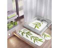 Kleine Wolke 5380600008 - Alfombrilla de baño (32 x 22 cm), diseño de bambú, Color Verde