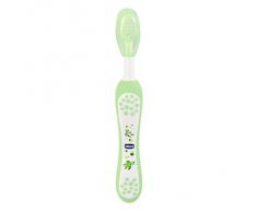 Chicco - Cepillo dental divertido con cerdas suaves para 6-36 meses, color verde