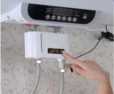 Gowe ducha eléctrica Calentador de agua Termostato Termostato Digital Touch grifo mezclador válvula mezcladora termostática con pantalla de temperatura Color: Solar Calentador