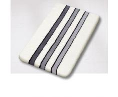 Meusch 2266926104 - Alfombra de baño, color blanco y negro