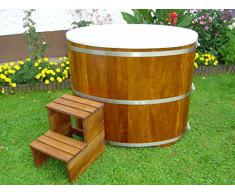 Piscina de inmersión Sauna de Madera kambala con refuerzo de plástico y tapa de plástico