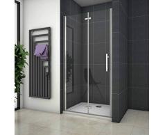 Mamparas de Ducha Puerta Plegable Cristal 6mm Antical 100x185cm