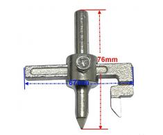 Aerzetix - Broca extensible para perforar cerámica, azulejos, etc. (corte 3-10 cm)