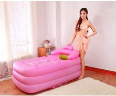 Bañera, piscinas práctica de niño o adulto inflable portátil Sauna La QLM- plegable y bañeras de inmersión, Rosa -, bañera