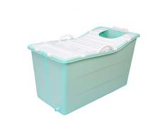 Adulto Bañera Portátil Plegable De Bañera, Ducha De Hogares Bandeja De Gran Bañera Plegable, Cómodo Bañera Plegable para Adultos,Azul