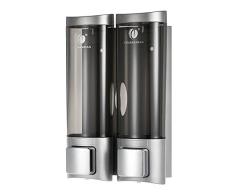 Anself - Dispensador de jabón Doble para Pared, Jabonera de loción líquido, 2x200ml