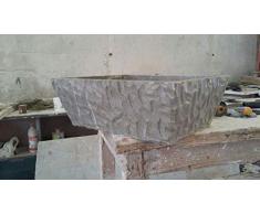LAVABO EN PIEDRA MÁRMOL GRIS. Estilo rústico. Medidas 70x40x17cm. Se entrega a pie de puerta.
