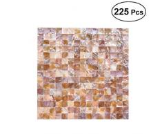 SUPVOX Azulejo de ladrillo Cuadrado patrón de Mosaico de Concha de cerámica para la Cocina baño Paredes spas Piscinas Sala de Estar 225 unids