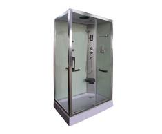 Cabina de ducha blanca DP-8001 SIN SAUNA (120 x 80 x 210 cm)