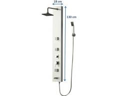 DP Grifería Hidro Gomera - Columna de hidromasaje para ducha (aluminio), color plata