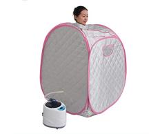 Sauna portátil para adelgazar en casa Cabina de desintoxicación Baño de vapor Sauna Spa Olla de vapor plegable Inicio Personal Spa Spa portátil para sauna interior Dredging the Meridians 2L-grey-2